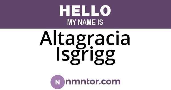 Altagracia Isgrigg