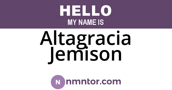 Altagracia Jemison