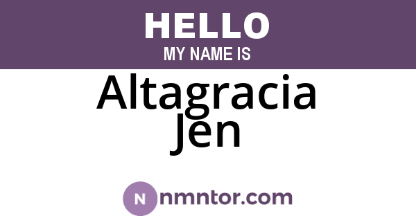 Altagracia Jen