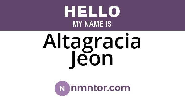 Altagracia Jeon