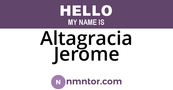 Altagracia Jerome