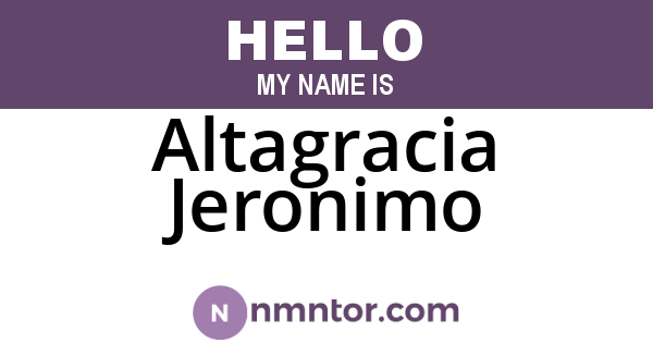 Altagracia Jeronimo