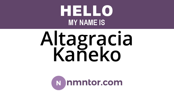 Altagracia Kaneko