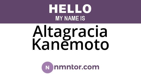 Altagracia Kanemoto