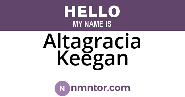 Altagracia Keegan