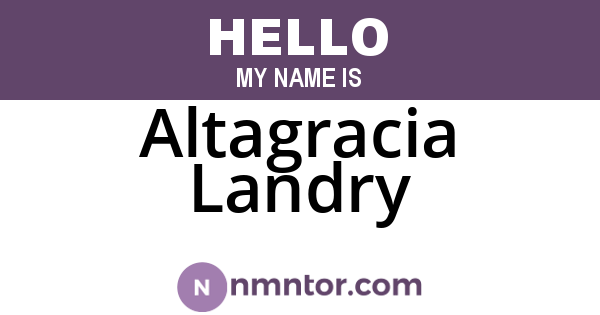 Altagracia Landry