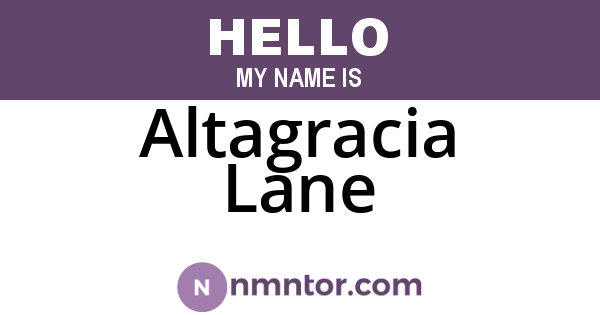 Altagracia Lane