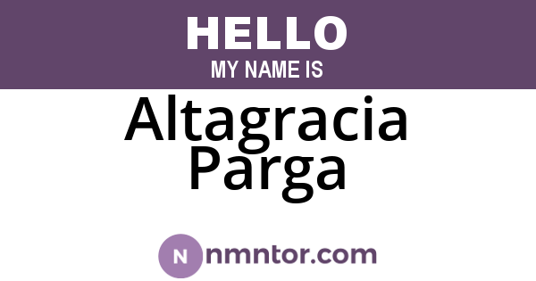Altagracia Parga