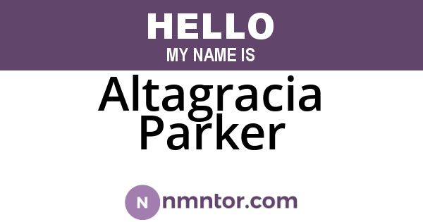 Altagracia Parker