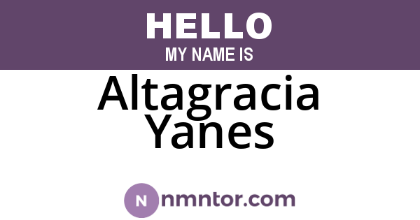 Altagracia Yanes