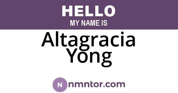 Altagracia Yong