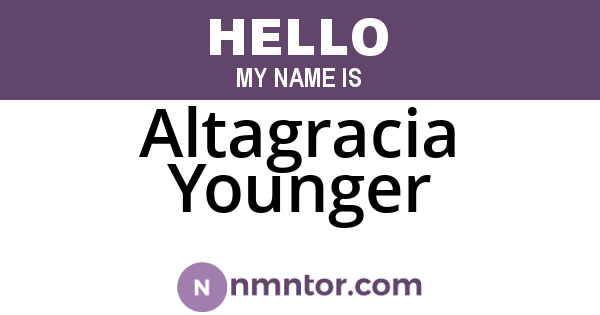 Altagracia Younger