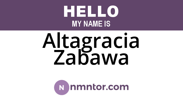 Altagracia Zabawa