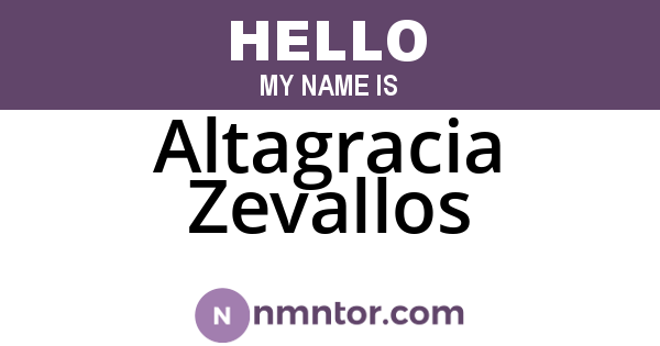 Altagracia Zevallos