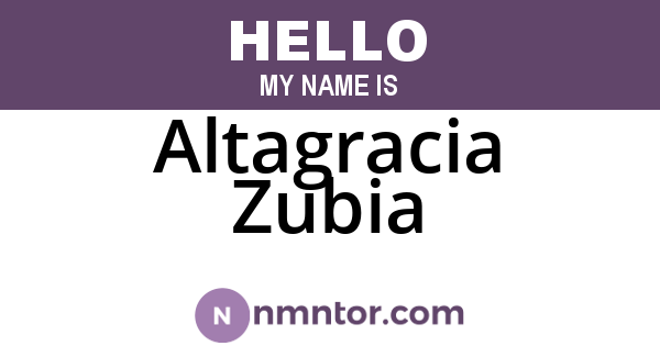 Altagracia Zubia