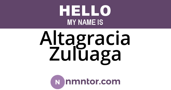 Altagracia Zuluaga