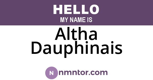 Altha Dauphinais