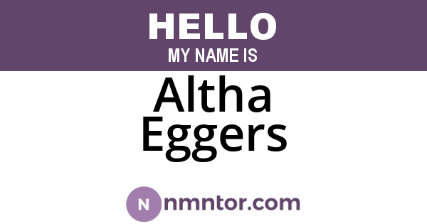 Altha Eggers