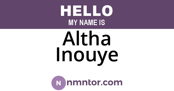 Altha Inouye