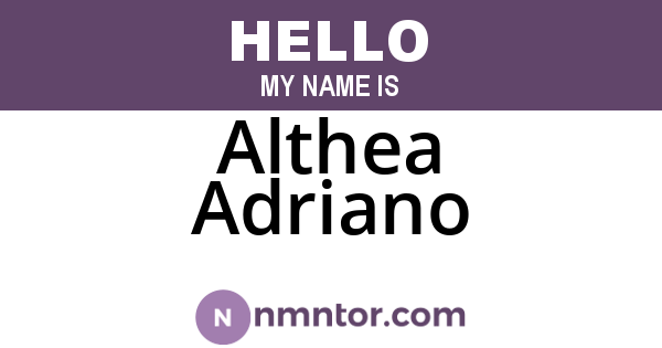 Althea Adriano