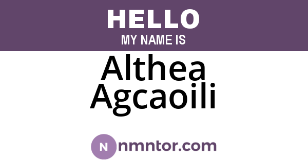 Althea Agcaoili