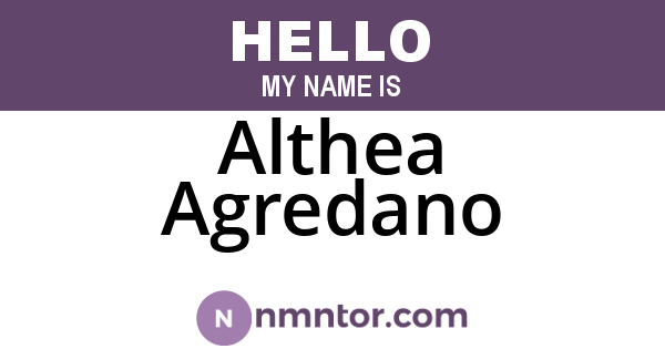 Althea Agredano