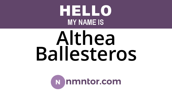 Althea Ballesteros
