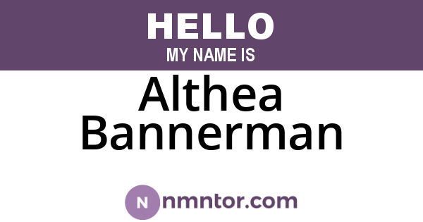 Althea Bannerman