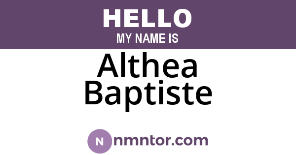 Althea Baptiste