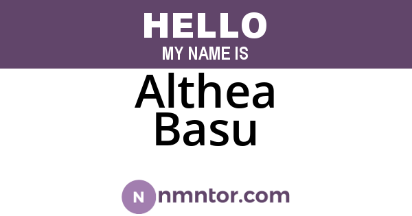Althea Basu