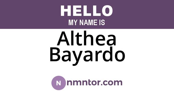 Althea Bayardo