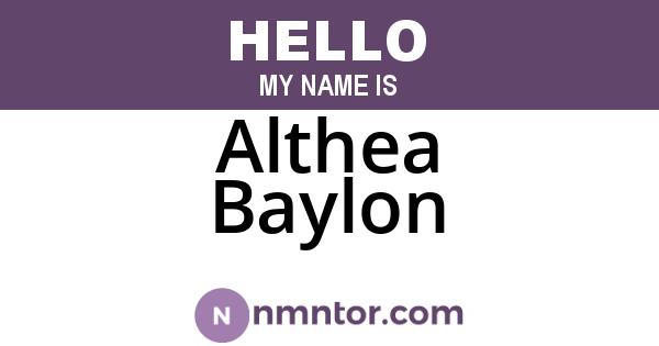 Althea Baylon