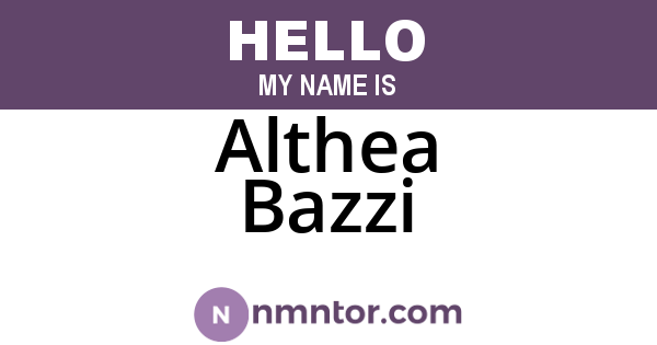 Althea Bazzi