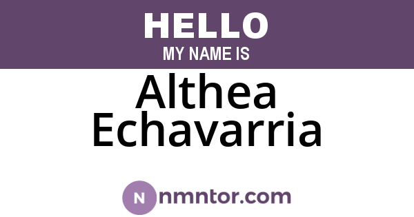 Althea Echavarria