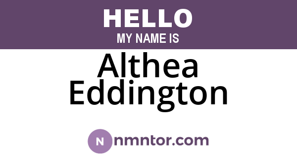 Althea Eddington
