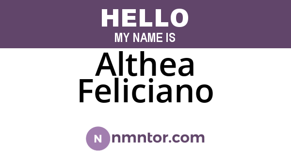 Althea Feliciano