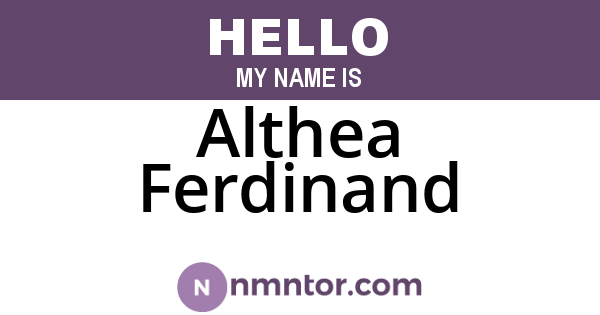 Althea Ferdinand