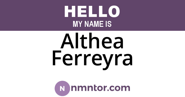 Althea Ferreyra
