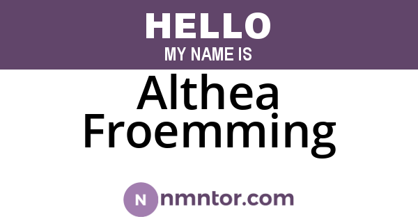 Althea Froemming