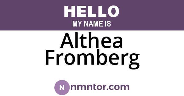 Althea Fromberg