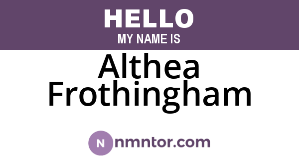 Althea Frothingham