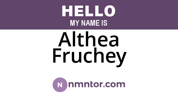 Althea Fruchey