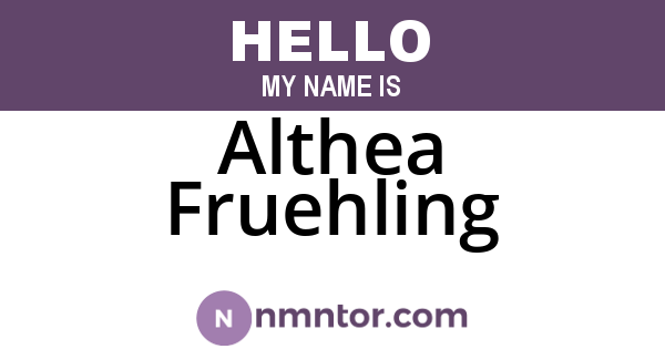 Althea Fruehling