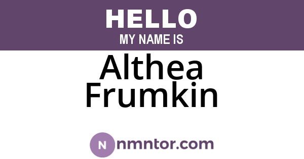 Althea Frumkin