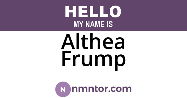 Althea Frump