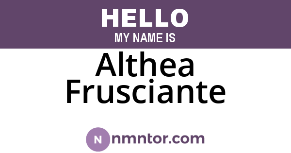 Althea Frusciante