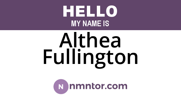 Althea Fullington