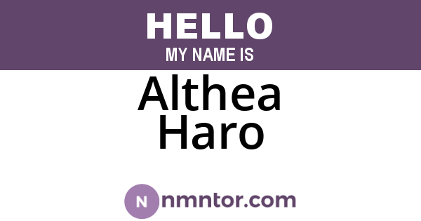 Althea Haro
