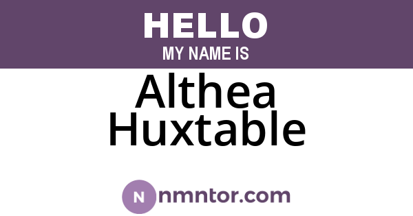 Althea Huxtable
