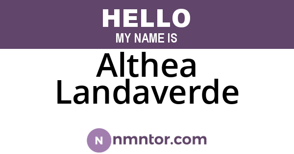 Althea Landaverde